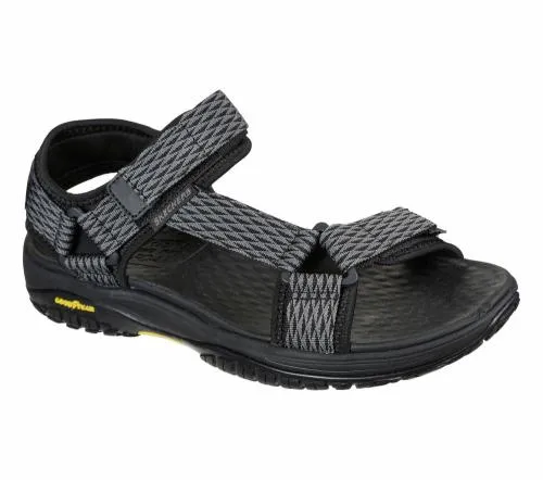 Relaxed Fit Lomell 8211 Rip Tide Black Gray Men SKECHERS Sandals