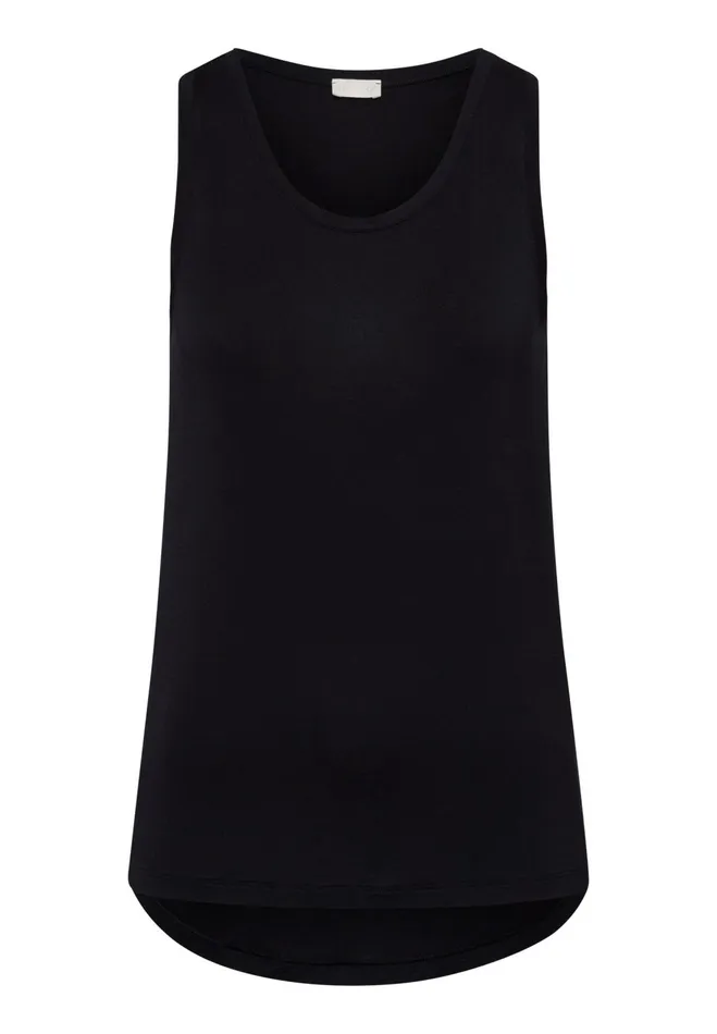 Relaxed Round Neck Tank Top Black Beauty Women HANRO Activewear