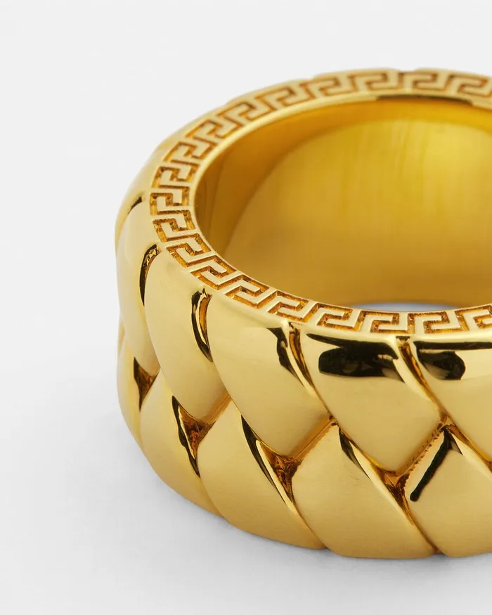 Rings MenWomen Versace Bind Ring Light Gold