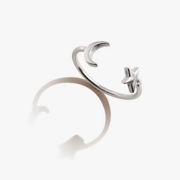 Rings Women Alex And Ani Moon Star Ring Wrap Sterling Silver