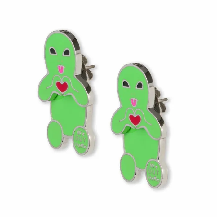 Ripndip Alien Loves Earring Set Green Accessories