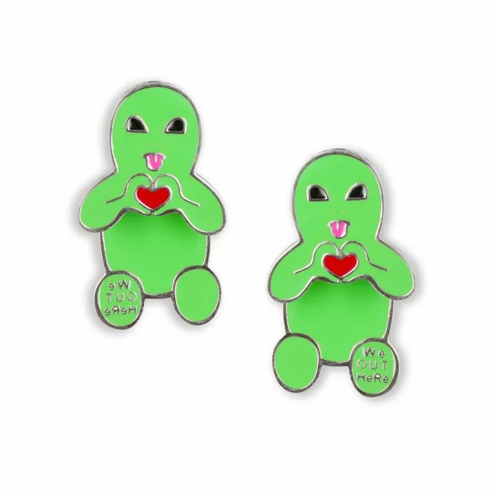 Ripndip Alien Loves Earring Set Green Accessories Ripndip Alien Loves Earring Set Green Accessories