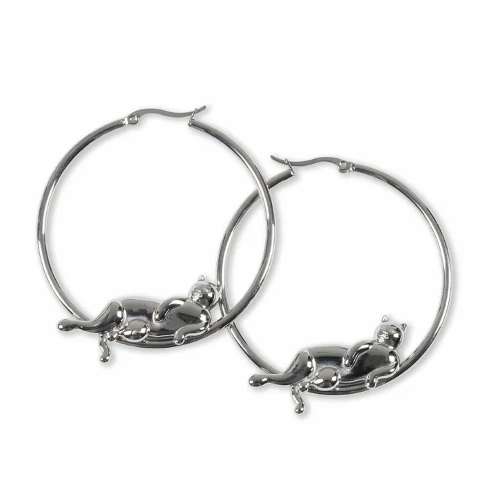 Ripndip Catstanza Hoop Earrings Silver Accessories