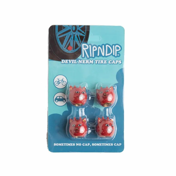 Ripndip Devil Nerm Tire Caps Red Car Accessories