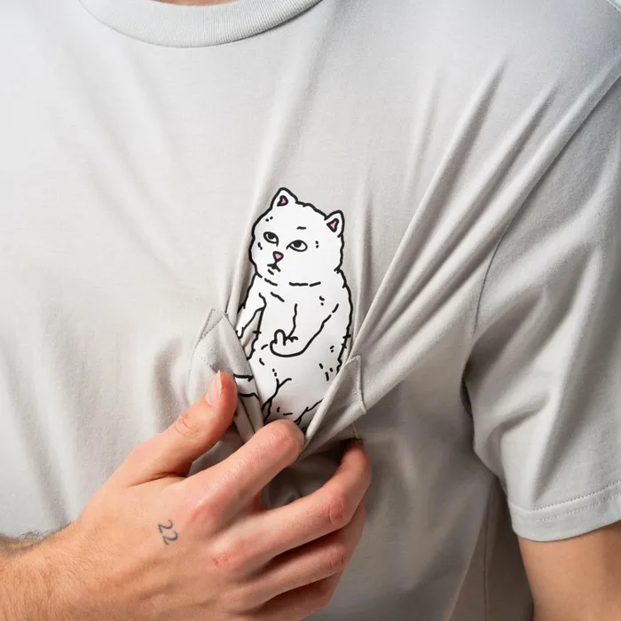 Ripndip For Sale Pocket Tee Grey Short Sleeve Tees Ripndip For Sale Pocket Tee Grey Short Sleeve Tees