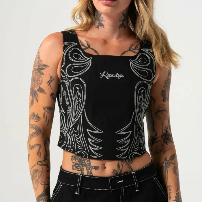 Ripndip Howdy Corset Top Black Womens Ripndip Howdy Corset Top Black Womens