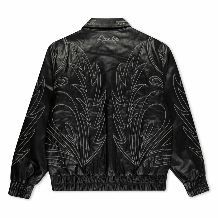 Ripndip Howdy Leather Puffer Jacket Black Jackets Ripndip Howdy Leather Puffer Jacket Black Jackets