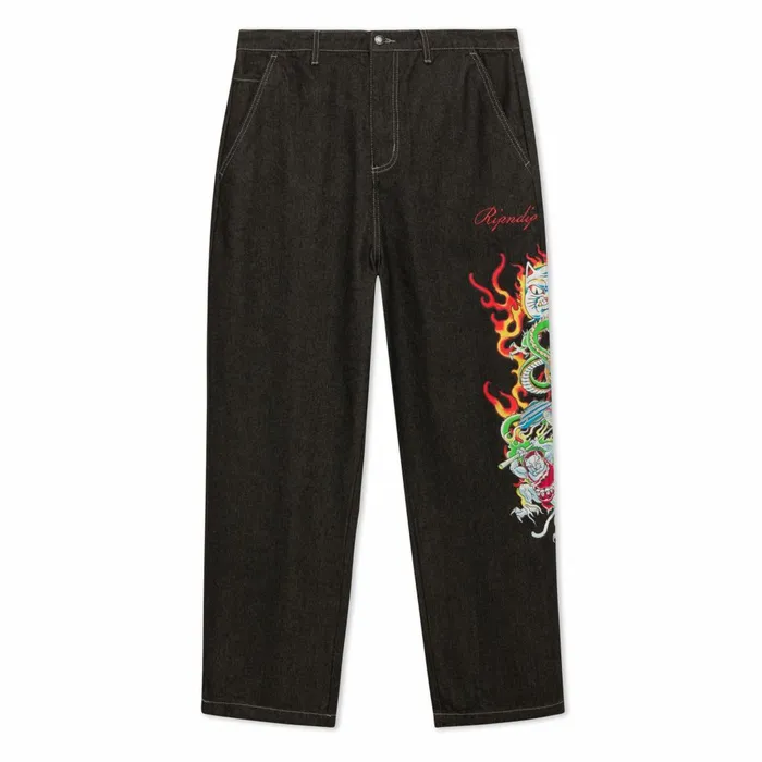 Ripndip InkEd Wide Fit Denim Pants Black Pants