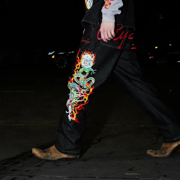 Ripndip InkEd Wide Fit Denim Pants Black Pants Ripndip InkEd Wide Fit Denim Pants Black Pants