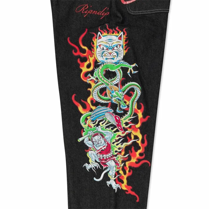 Ripndip InkEd Wide Fit Denim Pants Black Pants Ripndip InkEd Wide Fit Denim Pants Black Pants