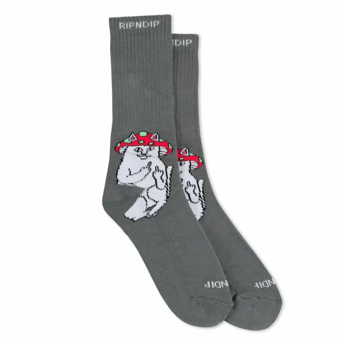Ripndip Lord Shroomy Socks Charcoal Shop Socks