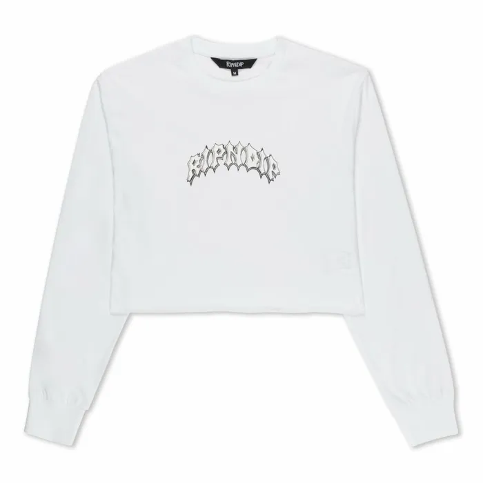 Ripndip Mother Nerm Cropped Long Sleeve White Womens