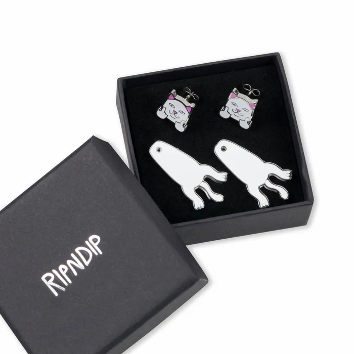 Ripndip Naughty Nerm Earring Set White Accessories