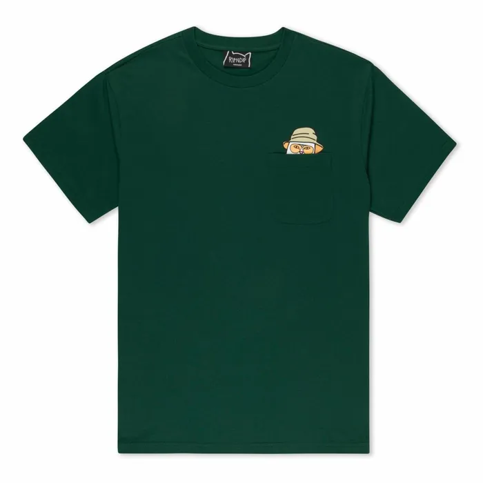 Ripndip Nermal S Thompson Pocket Tee Hunter Green Short Sleeve Tees Ripndip Nermal S Thompson Pocket Tee Hunter Green Short Sleeve Tees