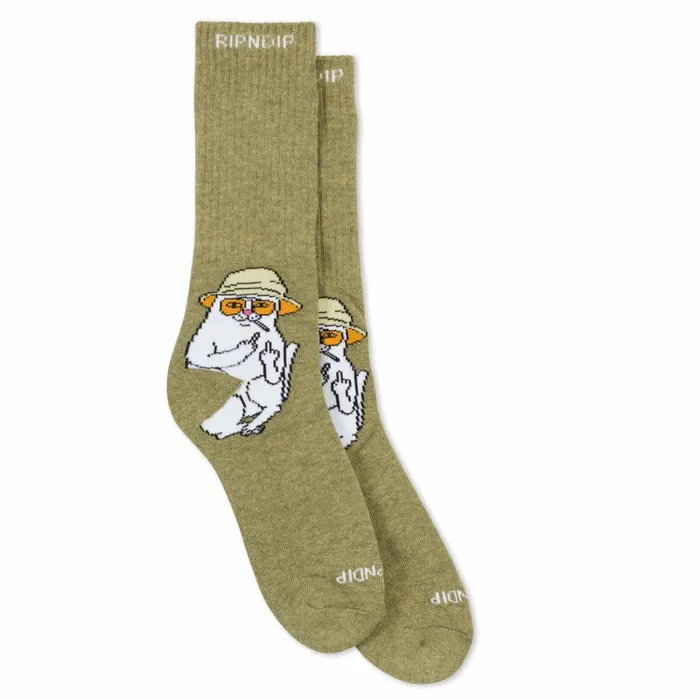 Ripndip Nermal S Thompson Socks Heather Olive Shop Socks