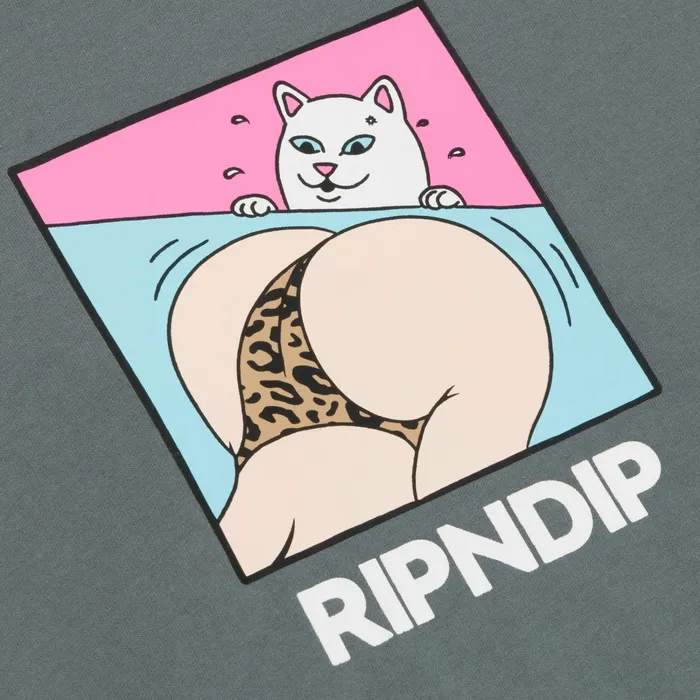 Ripndip Peaches And Nerm Tee Charcoal Short Sleeve Tees Ripndip Peaches And Nerm Tee Charcoal Short Sleeve Tees