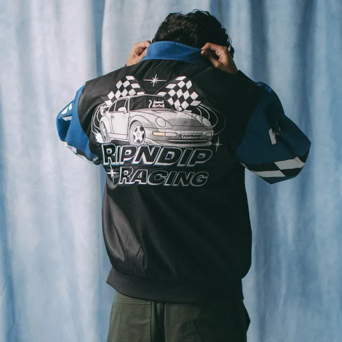 Ripndip Ripnrace Jacket BlackBlue Jackets Ripndip Ripnrace Jacket BlackBlue Jackets