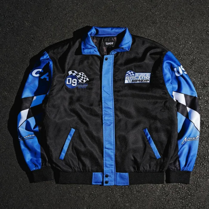 Ripndip Ripnrace Jacket BlackBlue Jackets Ripndip Ripnrace Jacket BlackBlue Jackets