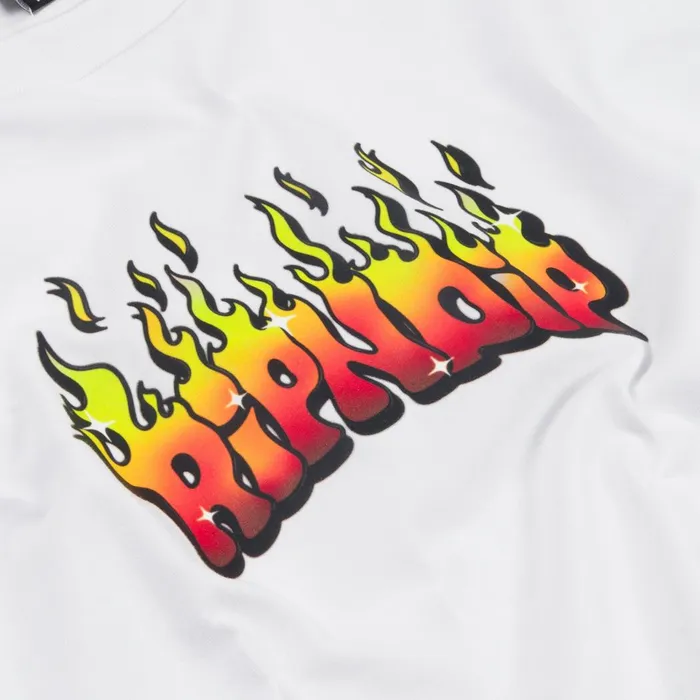Ripndip Scary Cute Cropped Baby Tee White Womens
