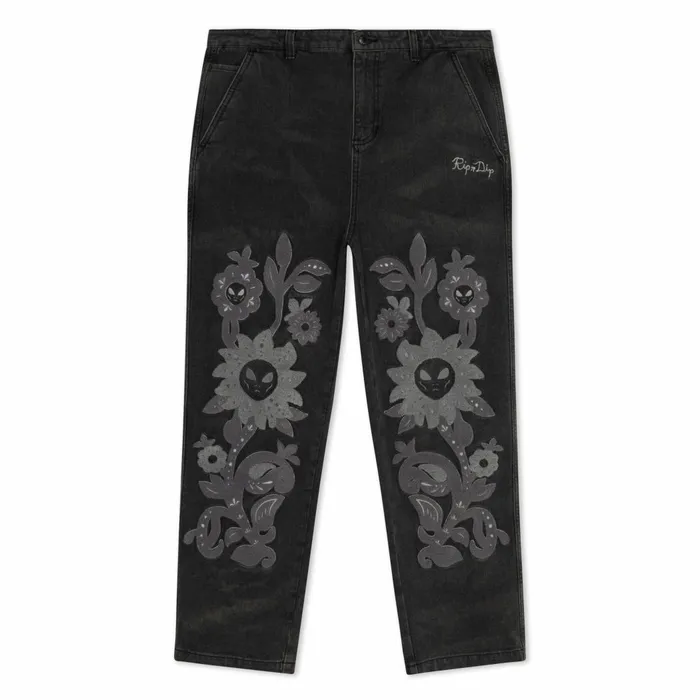 Ripndip Space Garden Pants Black Vintage Wash Pants