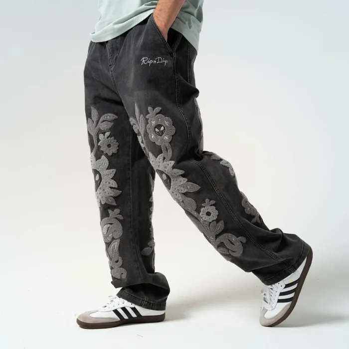 Ripndip Space Garden Pants Black Vintage Wash Pants
