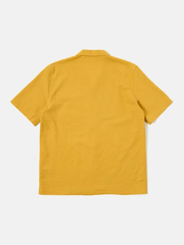 Road Shirt In Mustard Kamura Cotton Men Universal Works Shirts
