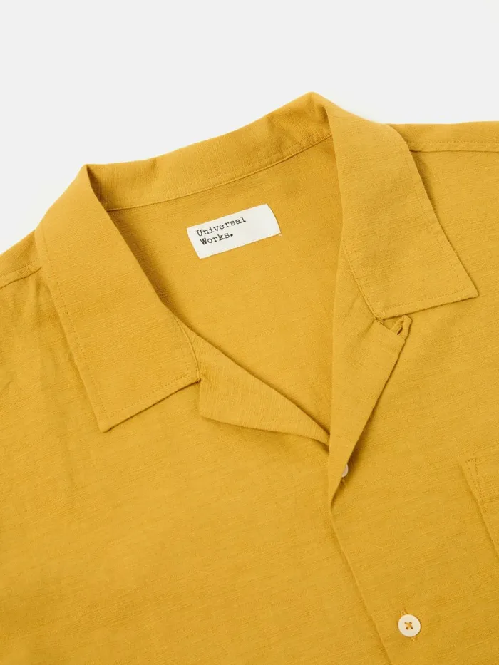 Road Shirt In Mustard Kamura Cotton Men Universal Works Shirts