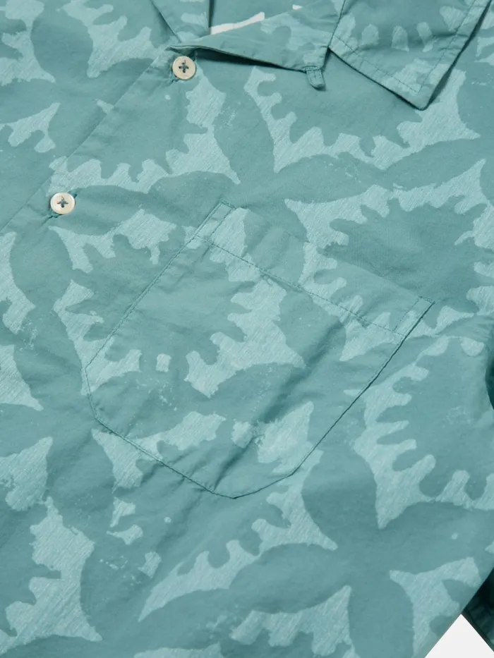 Road Shirt In Sea Blue Sun Print Men Universal Works Shirts