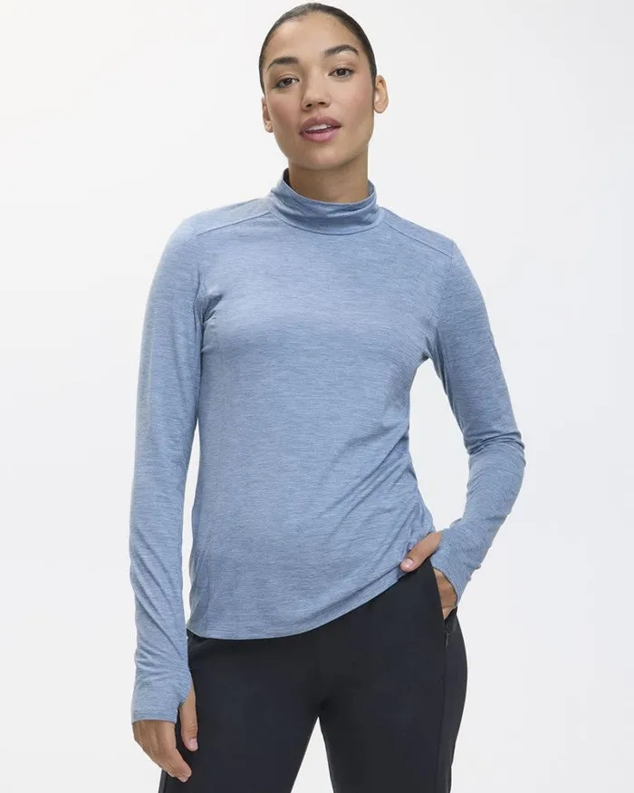 RWandCO Activewear LongSleeve MockNeck Base Layer 8211 DryLux R Hyba 124 Regular 124 Reitmans Blue Mirage 8211 Women RWandCO Activewear LongSleeve MockNeck Base Layer 8211 DryLux R Hyba 124 Regular 124 Reitmans Blue Mirage 8211 Women