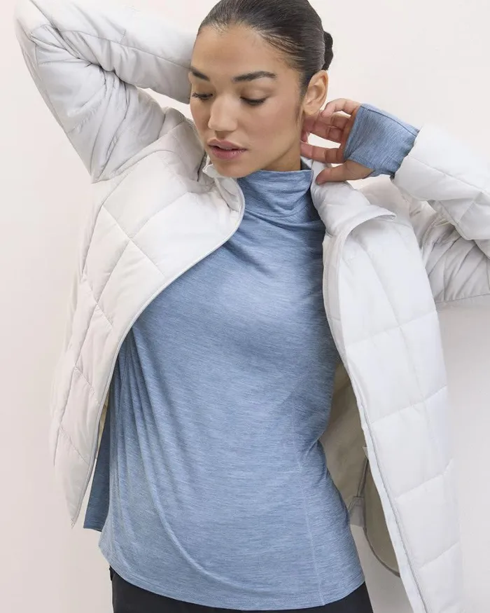 RWandCO Activewear LongSleeve MockNeck Base Layer 8211 DryLux R Hyba 124 Regular 124 Reitmans Blue Mirage 8211 Women RWandCO Activewear LongSleeve MockNeck Base Layer 8211 DryLux R Hyba 124 Regular 124 Reitmans Blue Mirage 8211 Women