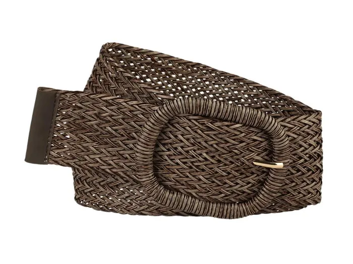 RWandCO Belts Allegra K Wide Waist Braided Woven Belts Chunky Buckle Coffee 8211 Women RWandCO Belts Allegra K Wide Waist Braided Woven Belts Chunky Buckle Coffee 8211 Women