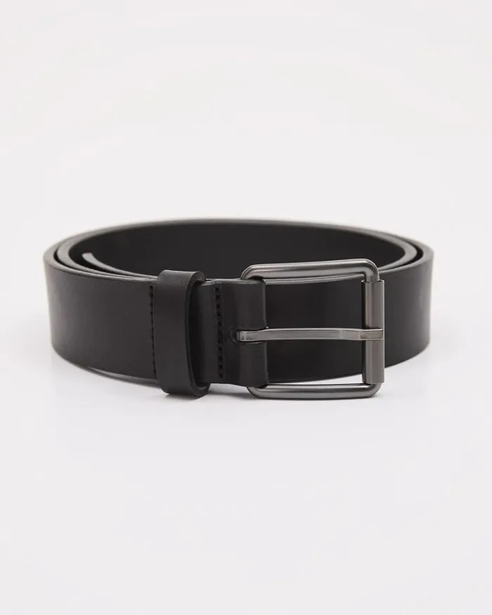 RWandCO Belts and Suspenders Black Leather Belt With Square Buckle Black 8211 Men RWandCO Belts and Suspenders Black Leather Belt With Square Buckle Black 8211 Men
