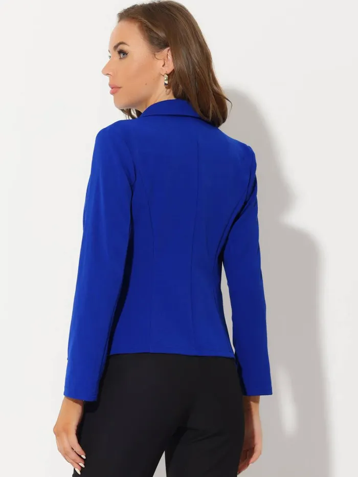 RWandCO Blazers Allegra K Lapel Collar Stretchy Jacket Suit Blazer Royal Blue 8211 Women RWandCO Blazers Allegra K Lapel Collar Stretchy Jacket Suit Blazer Royal Blue 8211 Women