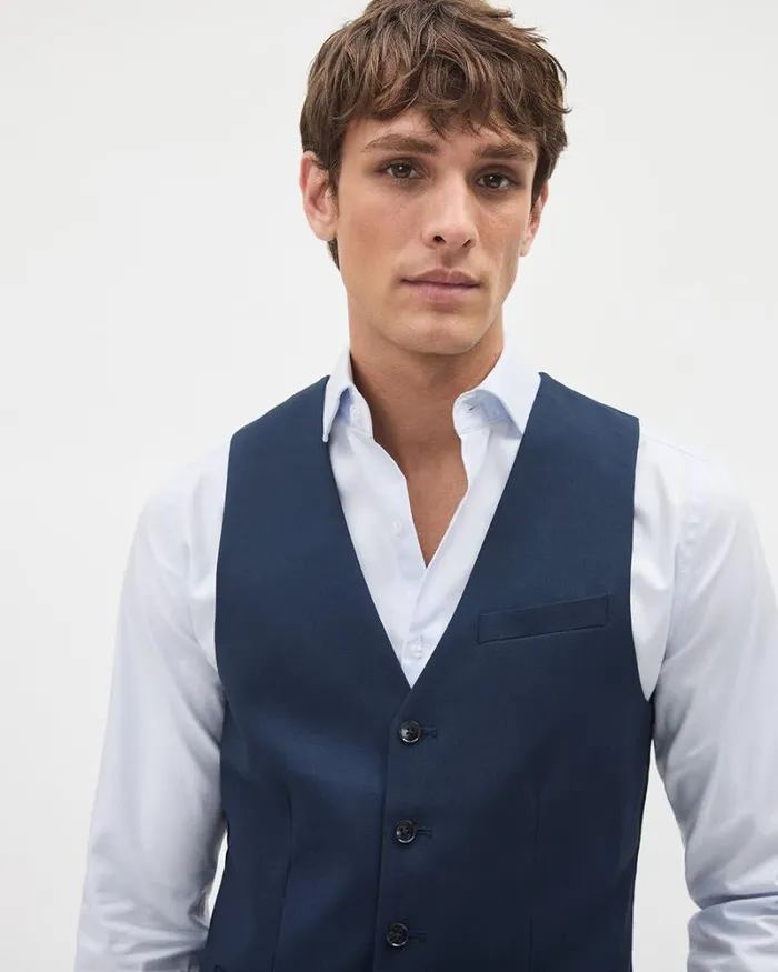 RWandCO Blazers Essential Navy Suit Vest Navy Blue 8211 Men RWandCO Blazers Essential Navy Suit Vest Navy Blue 8211 Men