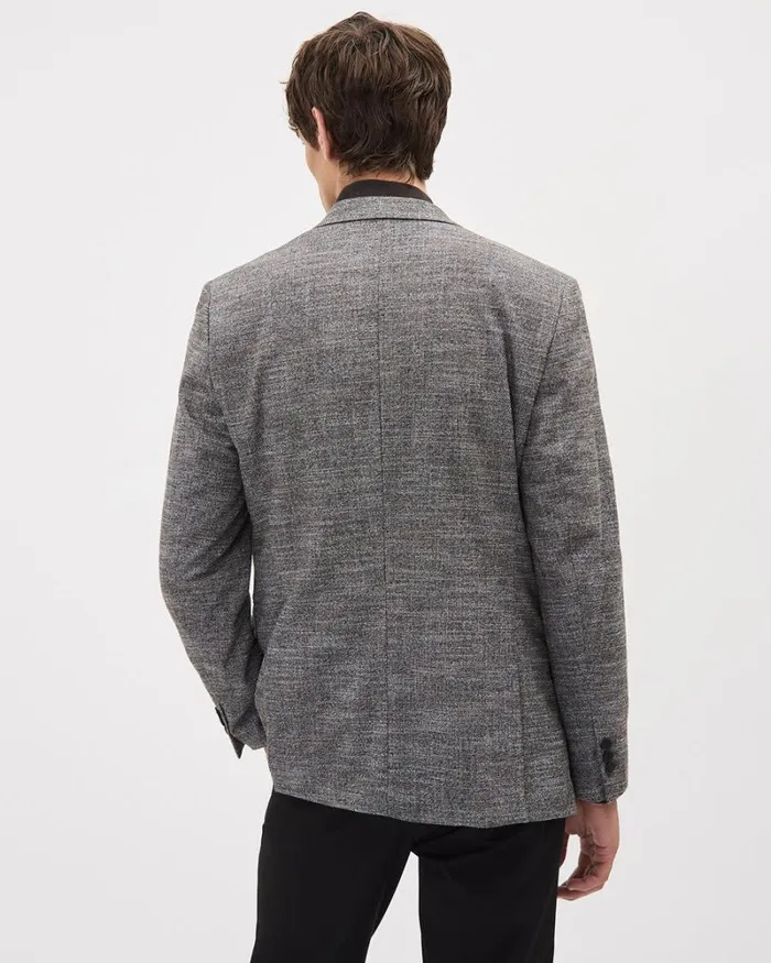 RWandCO Blazers Grey SlimFit Textured Blazer Grey 8211 Men
