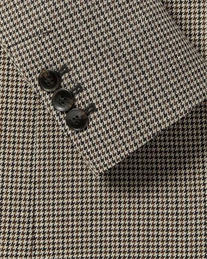 RWandCO Blazers Oversized OneButton Houndstooth Blazer Black And Brown Houndstooth 8211 Women RWandCO Blazers Oversized OneButton Houndstooth Blazer Black And Brown Houndstooth 8211 Women
