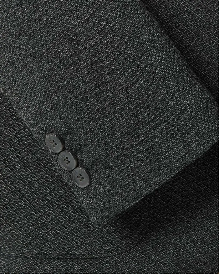 RWandCO Blazers SlimFit Textured Knit Blazer Charcoal 8211 Men