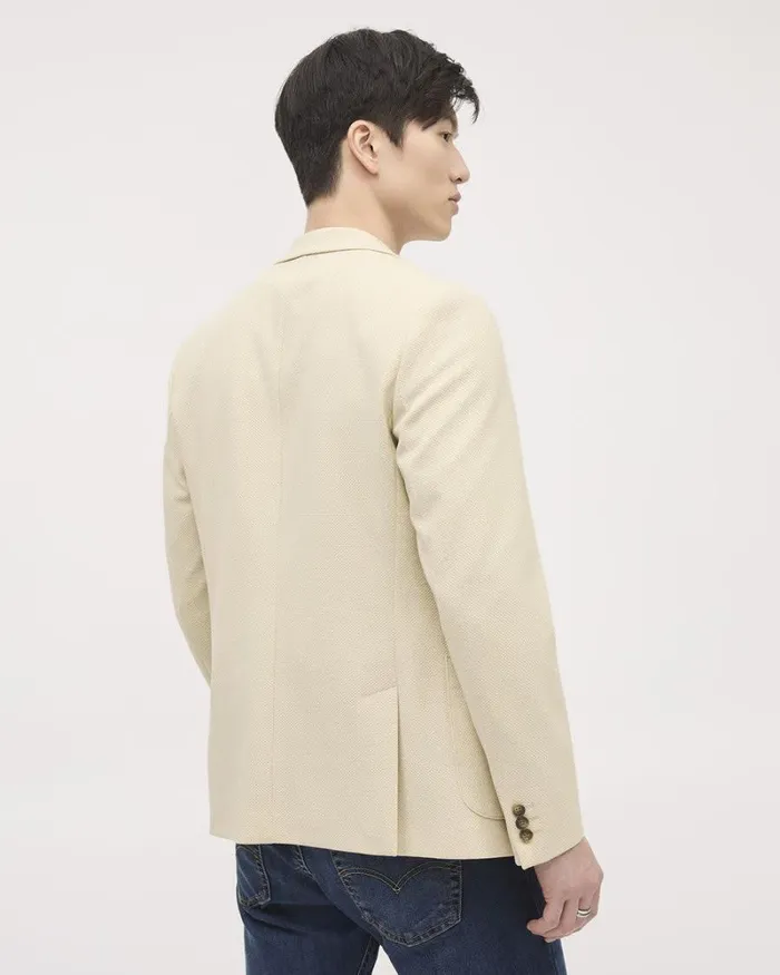 RWandCO Blazers SlimFit Textured Knit Blazer Light Beige 8211 Men RWandCO Blazers SlimFit Textured Knit Blazer Light Beige 8211 Men