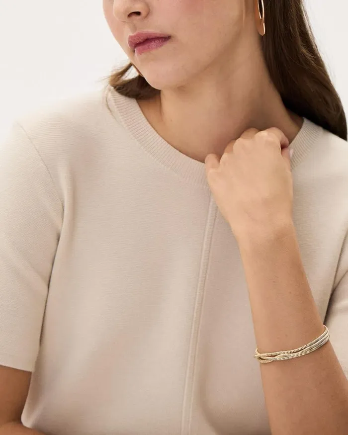 RWandCO Bracelets and Rings Bracelet With Triple Snake Chain Gold 8211 Women