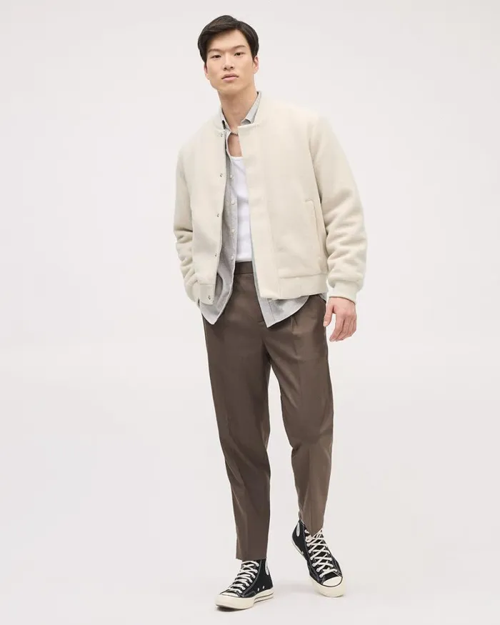 RWandCO Coats and Jackets Light Beige Bomber Jacket Light Beige 8211 Men RWandCO Coats and Jackets Light Beige Bomber Jacket Light Beige 8211 Men