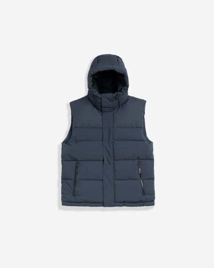 RWandCO Coats and Jackets Noize 8211 Luca Short Puffer Vest Navy 8211 Men