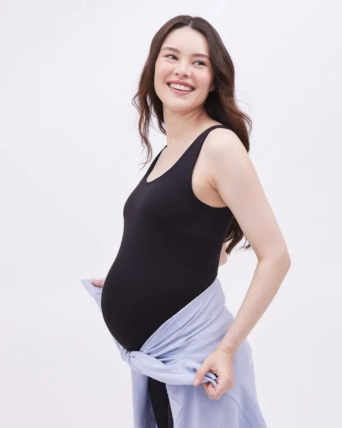 RWandCO Dresses and Jumpsuits Soft Touch Long Bodycon Jumpsuit 8211 Thyme Maternity Black 8211 Women RWandCO Dresses and Jumpsuits Soft Touch Long Bodycon Jumpsuit 8211 Thyme Maternity Black 8211 Women