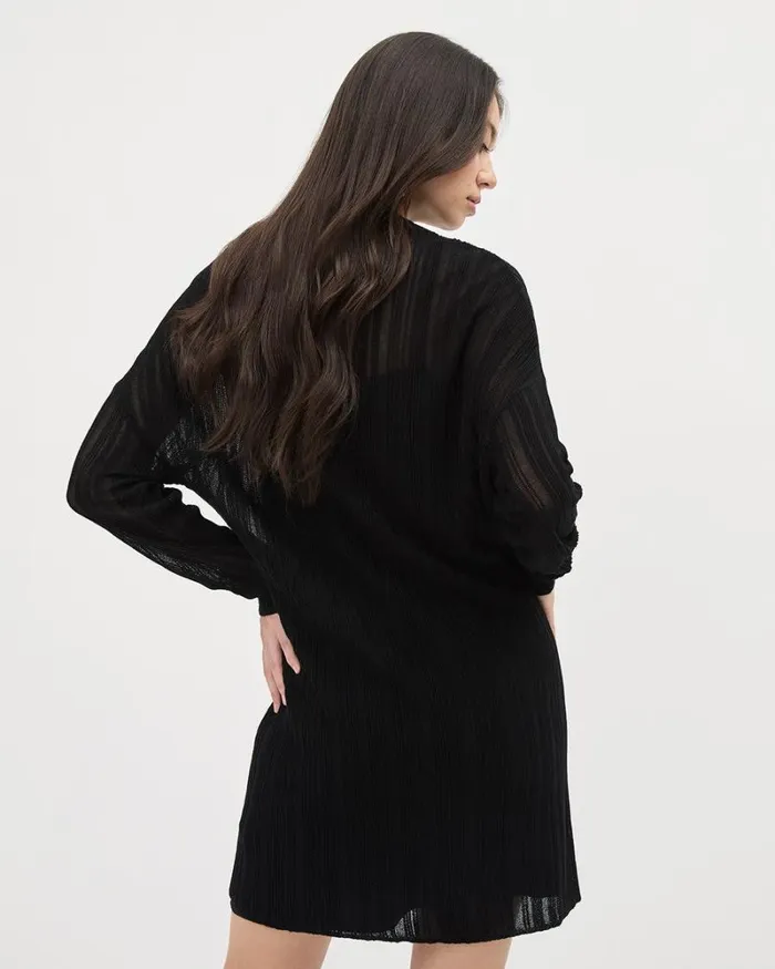 RWandCO Dresses Mini Ottoman Sweater Dress Black 8211 Women RWandCO Dresses Mini Ottoman Sweater Dress Black 8211 Women