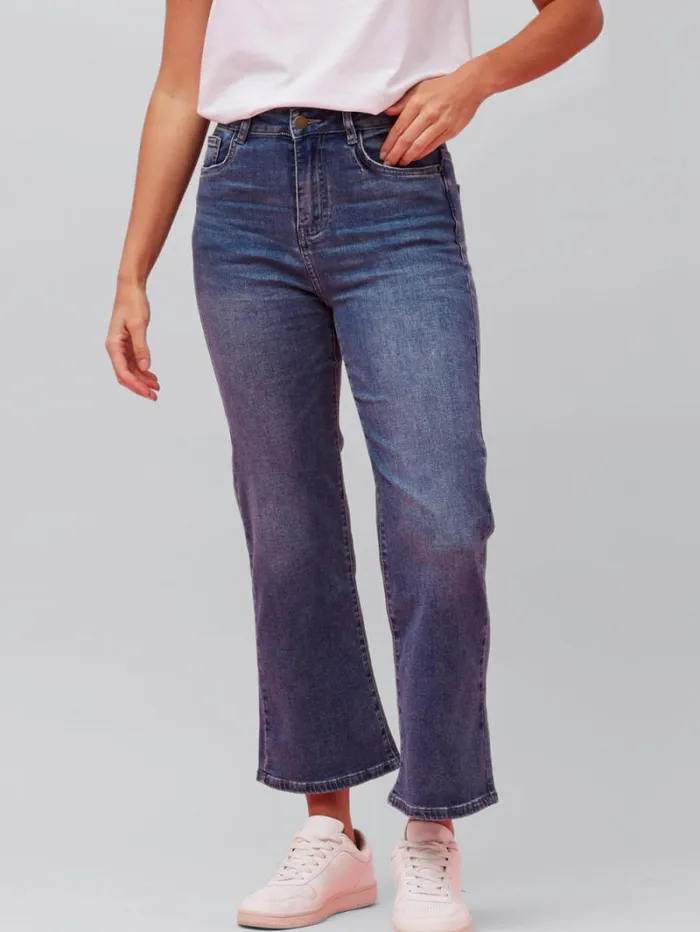 RWandCO Jeans Annick 8211 Gladys Jeans Super Comfy Cotton Blend Stretch Medium Blue 8211 Women