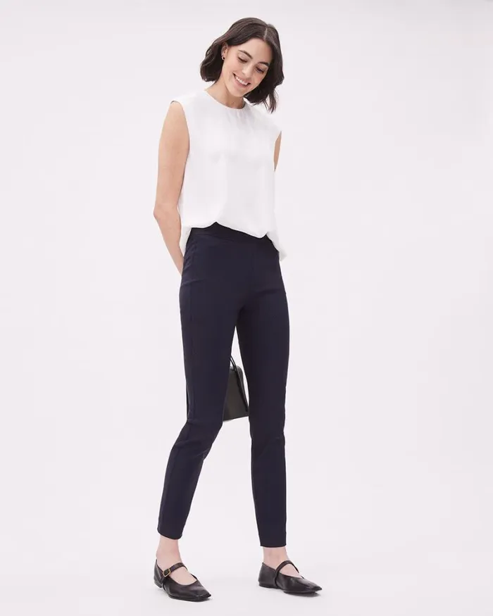RWandCO Leggings Solid HighRise Ankle City Legging Pant Night Sky 8211 Women