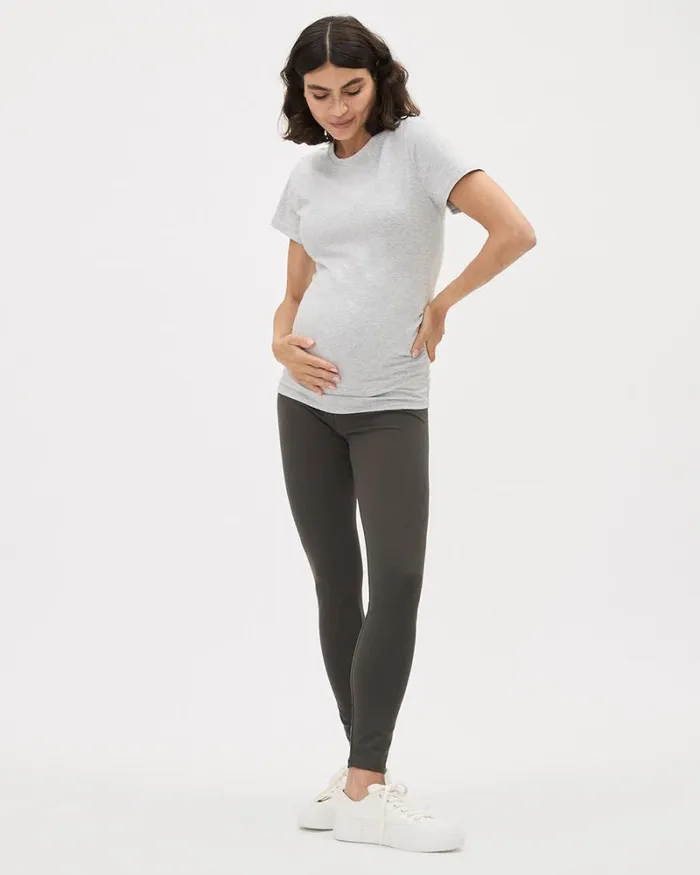 RWandCO Loungewear and Sleepwear The Everyday Legging 8211 Thyme Maternity Raven 8211 Women