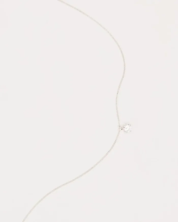 RWandCO Necklaces Short Necklace With Zirconia Pendant Silver 8211 Women
