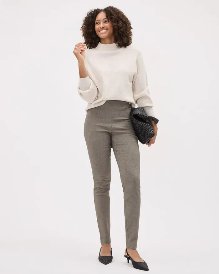 RWandCO Pants Houndstooth Twill Long City Legging Pant Mini Houndstooth 8211 Women