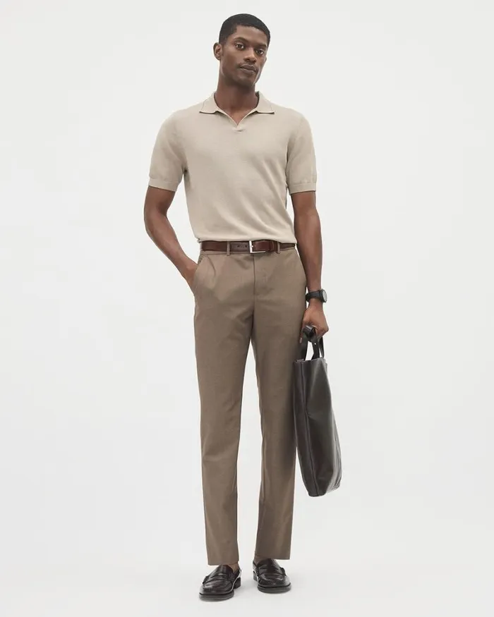 RWandCO Pants Solid SlimFit City Pant Brown 8211 Men