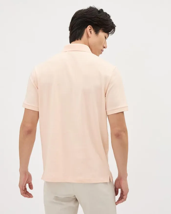 RWandCO Polos Solid ShortSleeve Polo Cream Tan 8211 Men RWandCO Polos Solid ShortSleeve Polo Cream Tan 8211 Men